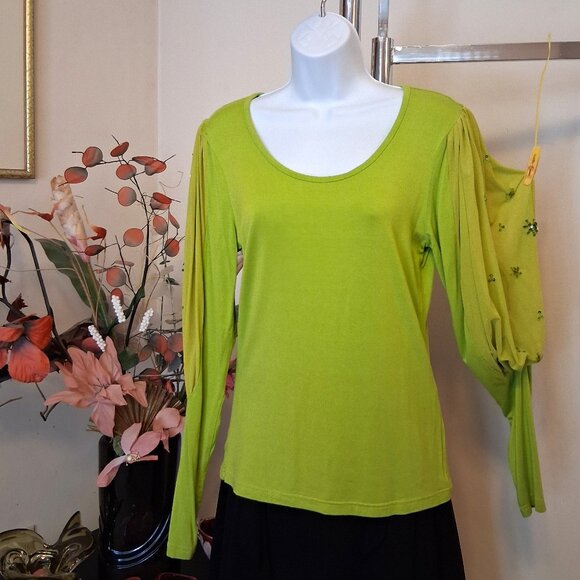 Simon Chang Tops - NWT Simon Chang Scoop Neck Blouse Long Sleeve Women’s Top 6